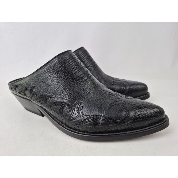Golden Goose Women's Santiago Western Black Mule Slip On Booties Size 38 - Picture 1 of 7